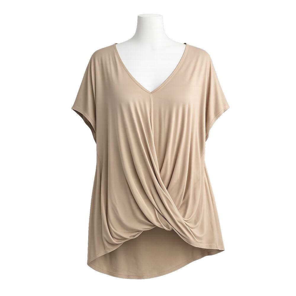 Torrid Sandwash Jersey V-Neck Twist Front High Low Tee - Size 2X - NWT